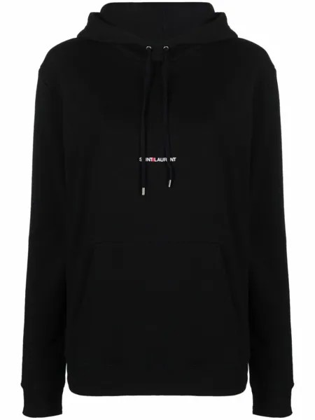 Saint Laurent худи с логотипом, черный