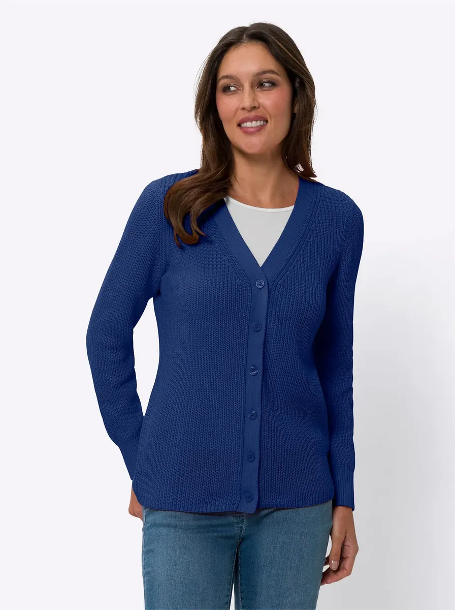 Классический кардиган Basics Classic Basics, синий