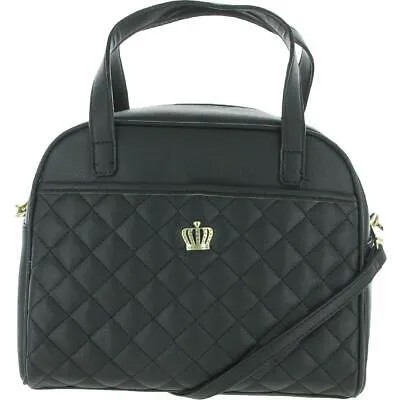Juicy Couture Womens Crown Royal Black Сумочка-портфель среднего размера BHFO 9435