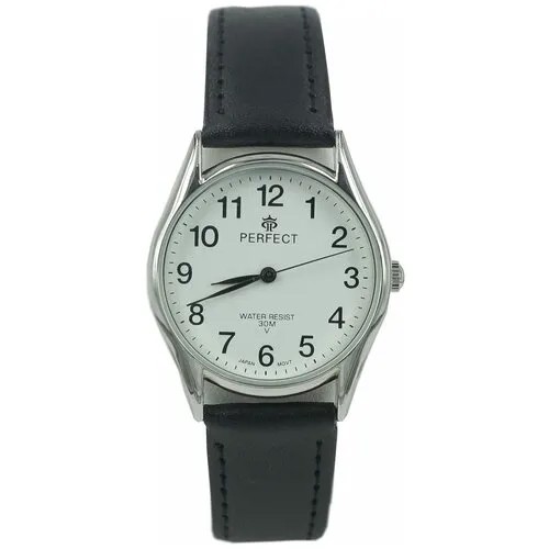 Perfect часы наручные, мужские, кварцевые, на батарейке, кожаный ремень, японский механизм GX017-018