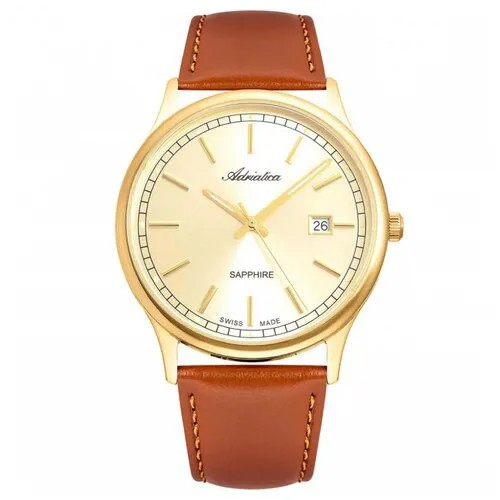 ADRIATICA A1293.1B11Q мужские кварцевые наручные часы с сапфировым стеклом и апертурой даты
