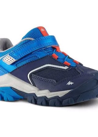 Ботинки низкие для горных походов детские размер 24-34 синие Crossrock QUECHUA, размер: 27, цвет: Синий Графит/Алый Х Decathlon