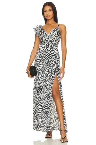 Платье BCBGMAXAZRIA Long Printed Evening, цвет Black Combo