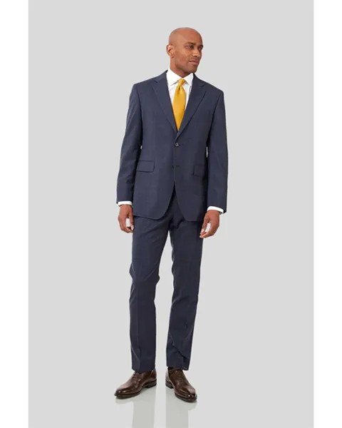 Полупростая шерстяная куртка узкого кроя Charles Tyrwhitt, синий