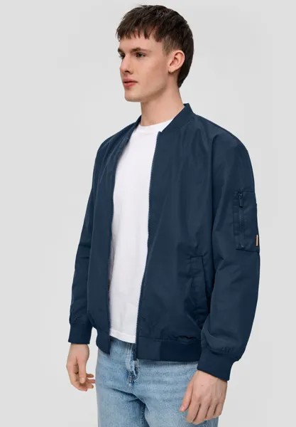 Бомбер MIT ÄRMEL-ZIPPER QS, цвет tiefblau