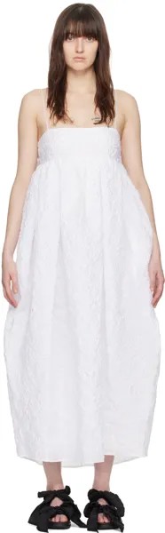 Белое платье-миди Vilma Cecilie Bahnsen