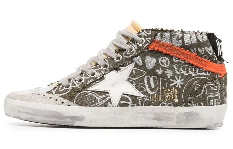 Высокие кеды с принтом Mid Star Lettering Golden Goose