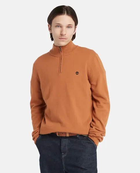 Мужской коричневый свитер с круглым вырезом Timberland, коричневый