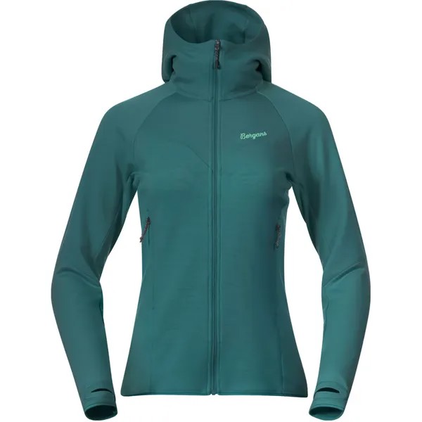 Женская куртка с капюшоном Tind Merino Bergans, зеленый