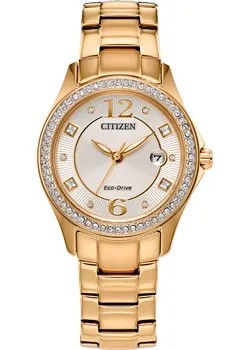 Японские наручные  женские часы Citizen FE1147-79P. Коллекция Eco-Drive