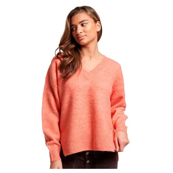 Свитер Superdry Oversized V Neck, оранжевый