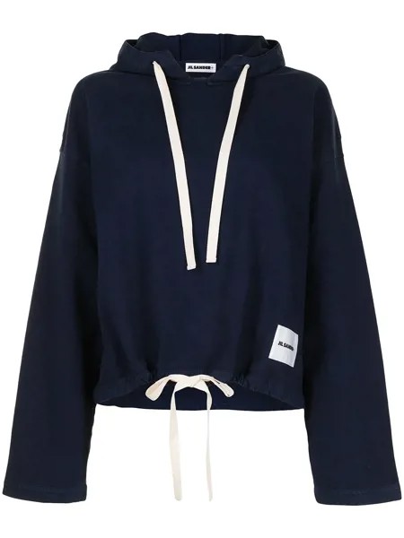 Jil Sander худи свободного кроя с кулиской