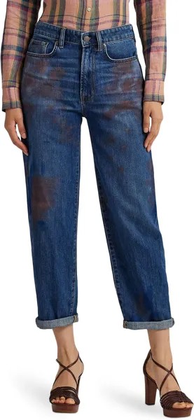 Джинсы LAUREN Ralph Lauren High-Rise Relaxed Cropped Jeans in Atlas Wash, цвет Atlas Wash