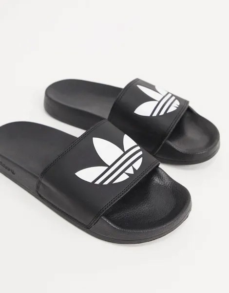 Черные шлепанцы adidas Originals Adilette Lite