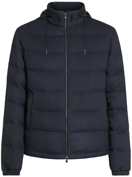 Zegna стеганый пуховик, синий