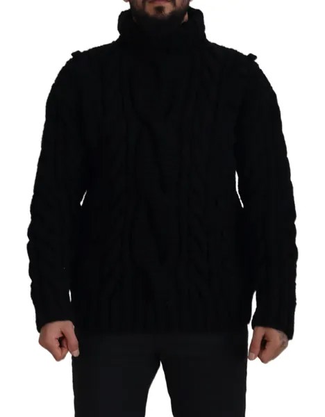 DOLCE - GABBANA Свитер, черная кашемировая водолазка, пуловер IT46/US36/S 9700usd