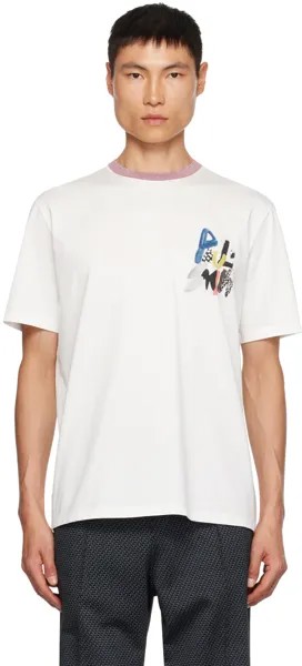 Paul Smith Белая футболка с рисунком