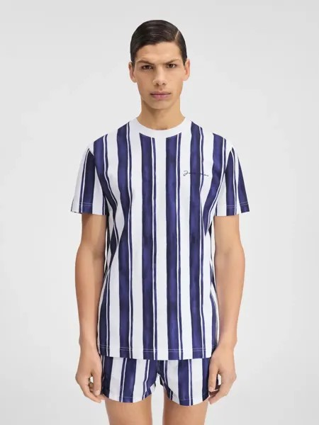 Футболка с контрастными полосками Le Rayures Jacquemus, синий