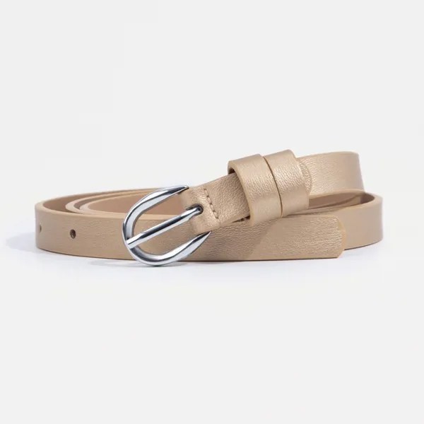 Ремень женский NoBrand 9285613 золотистый, 115 см