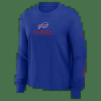 Лонгслив Nike Buffalo Bills Boxy, цвет Royal