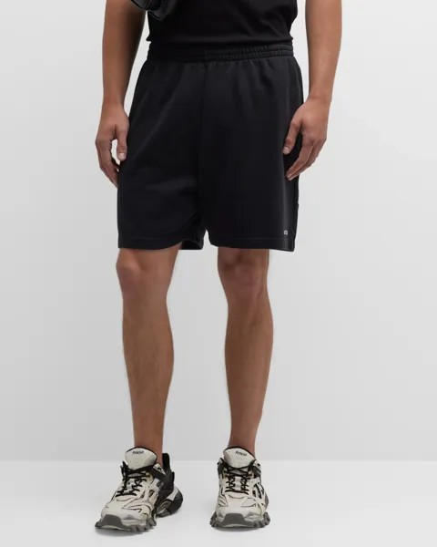 Мужские спортивные шорты Balenciaga с рисунком вручную, цвет 1070 Black/White