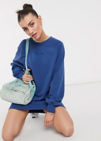 Платье-свитшот темно-синего цвета с логотипом Levi's-Темно-синий