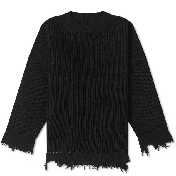 Свитер MM6 Maison Margiela Shredded Knit, черный