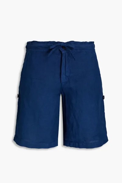 Льняные шорты 120% Lino, темно-синий