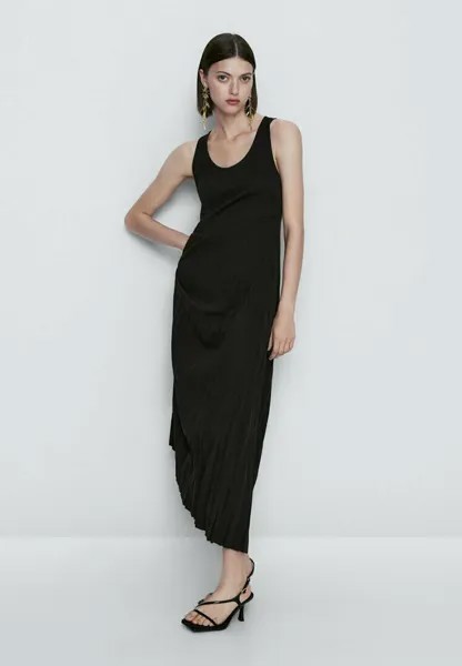 Платье макси Massimo Dutti, черный