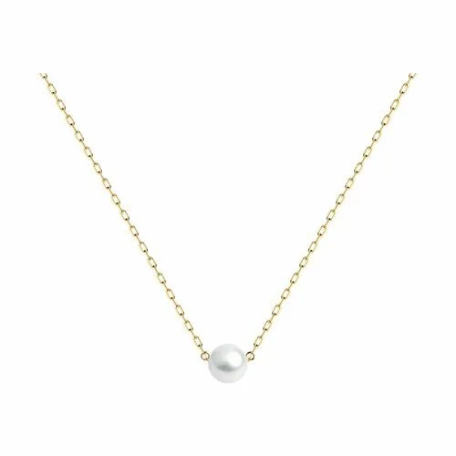 Колье Diamant, красное золото, 585 проба, жемчуг пресноводный культивированный, длина 50 см.