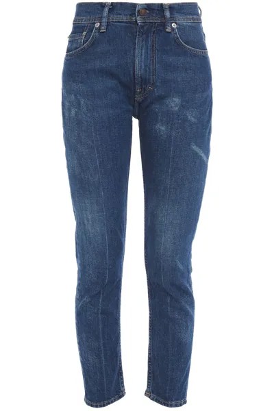 Укороченные джинсы узкого кроя с завышенной талией ACNE STUDIOS, синий