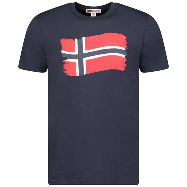 Jorent sx1078hgn мужская футболка с короткими рукавами Geographical Norway, синий