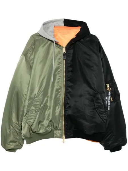 VETEMENTS x Куртка-бомбер Alpha Industries Split, зеленый