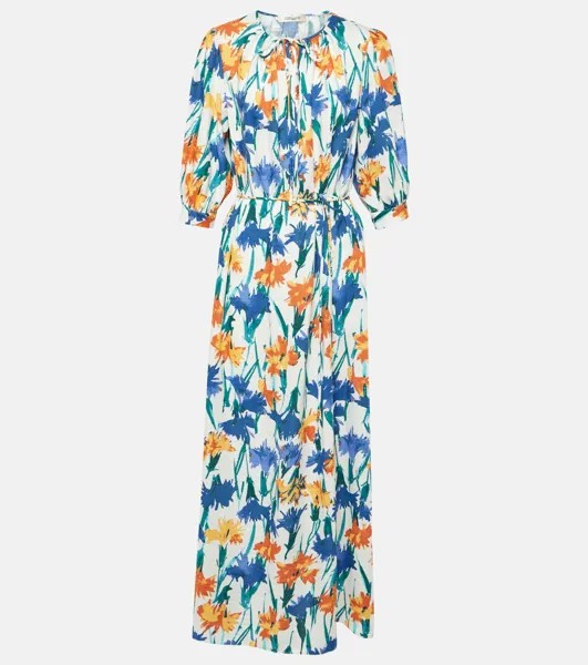 Платье макси Drogo с цветочным принтом Diane Von Furstenberg, мультиколор