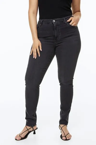Джинсы женские H&M 1016460010 черные 58 IT (доставка из-за рубежа)