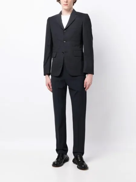 Однобортный пиджак из шерсти Comme des Garçons Homme Deux, синий
