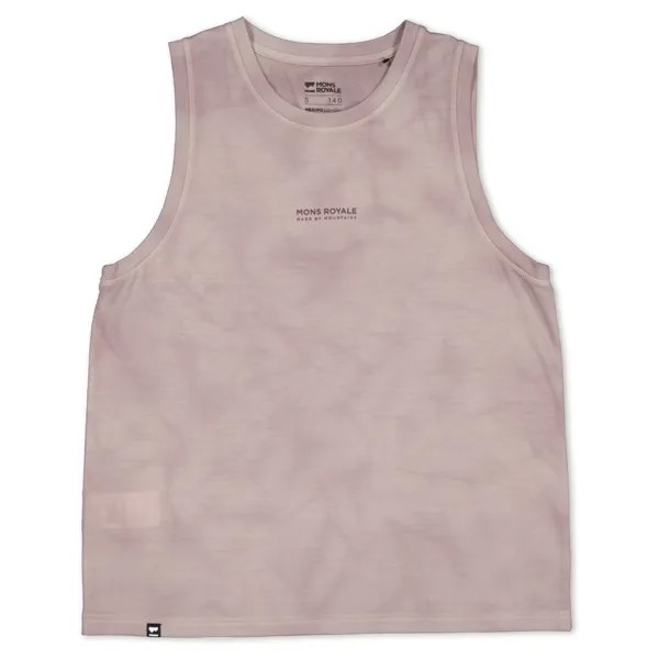 Рубашка из мериноса Mons Royale Women's Icon Relaxed Tank Tie Dyed, цвет Cloud Tie Dye