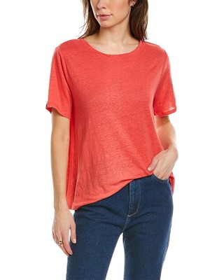 Женская льняная футболка Eileen Fisher с круглым вырезом