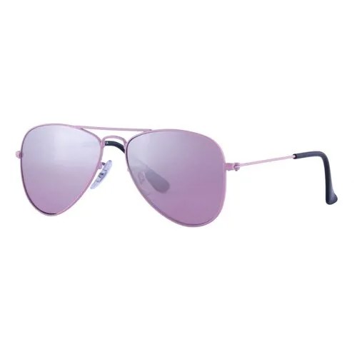 Солнцезащитные очки Ray-Ban, авиаторы, оправа: металл, градиентные, с защитой от УФ, зеркальные, розовый