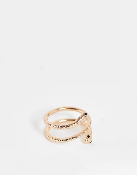 Золотистое кольцо в виде свернувшейся змеи ALDO Hydrangea-Золотистый