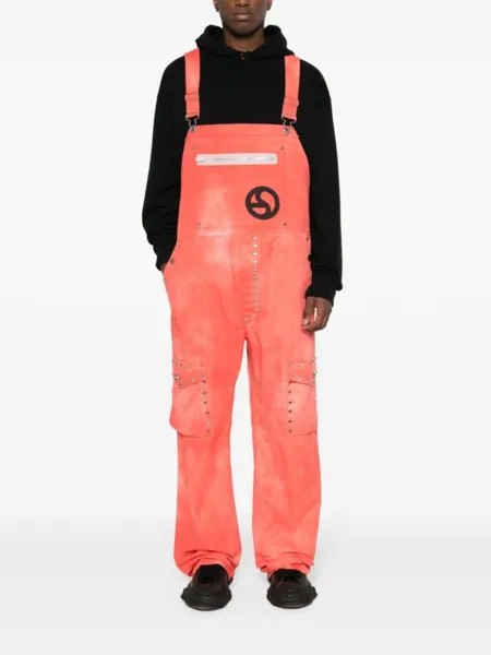 Комбинезон с принтом AS Logogram Acne Studios, розовый
