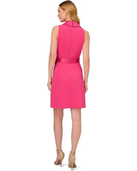 Платье Adrianna Papell Stretch Crepe Tuxedo Dress, цвет Caberet Pink