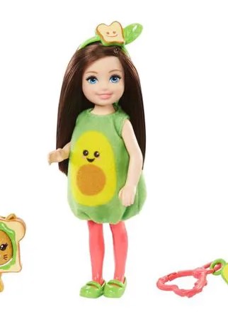 Кукла Barbie Челси с питомцем Авокадо, 14 см, GJW31