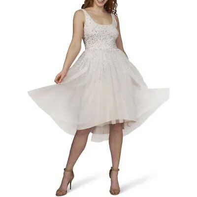 Женское коктейльное и вечернее платье цвета слоновой кости Adrianna Papell 8 BHFO 4632