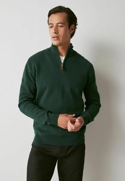 Свитер Premium Zip Neck Next, цвет dark green