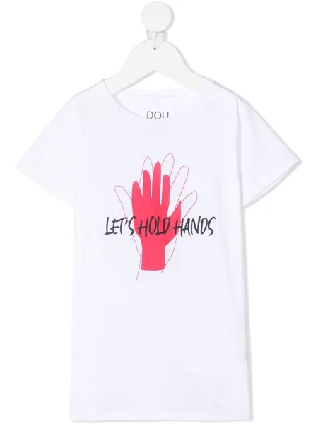Douuod Kids футболка с принтом Let's Hold Hands