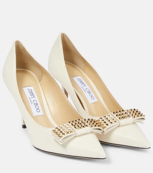 Туфли-лодочки Bridal Love 85 из кожи с украшением Jimmy Choo, белый