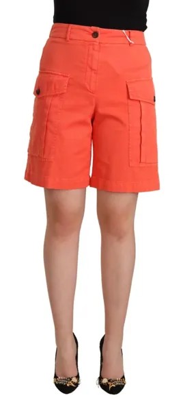 Шорты PESERICO Оранжевые хлопковые повседневные брюки-карго с высокой талией s. IT42/US8/M $350