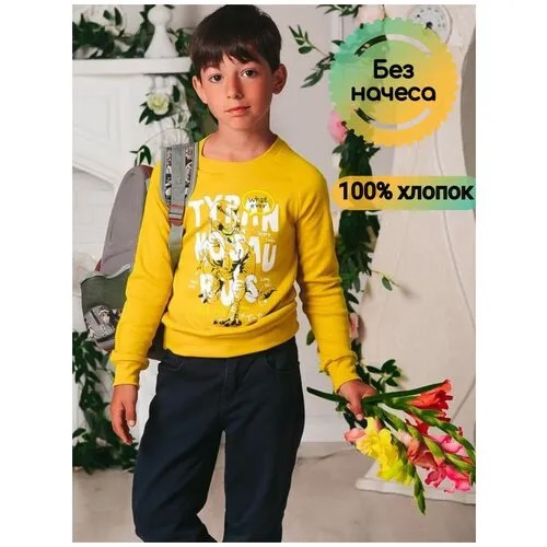 Свитшот, размер 122, горчичный