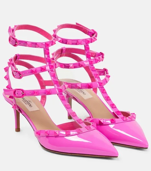 Лакированные туфли Rockstud Valentino Garavani, розовый